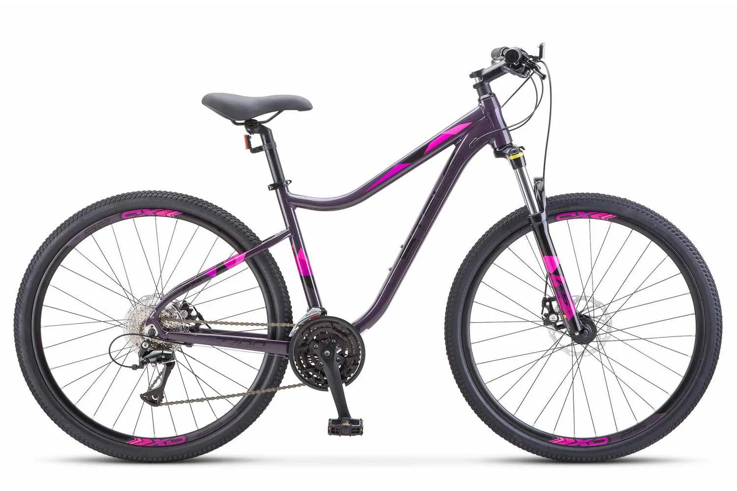 Велосипед STELS Miss-7700 MD 27.5"  17" Тёмно-пурпурный V010