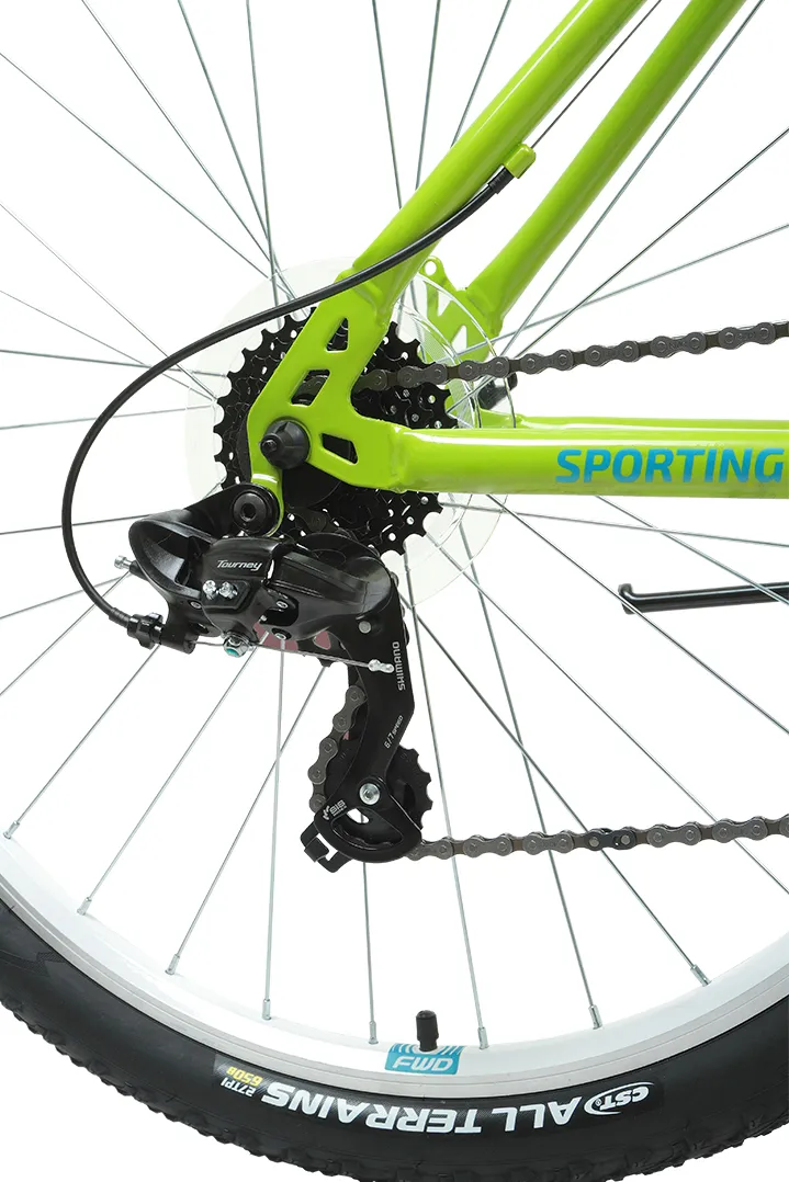 FORWARD SPORTING 1.2 27,5  S хардтейл (р.17"/к.27,5"/ск.21) зеленый /бирюзовый