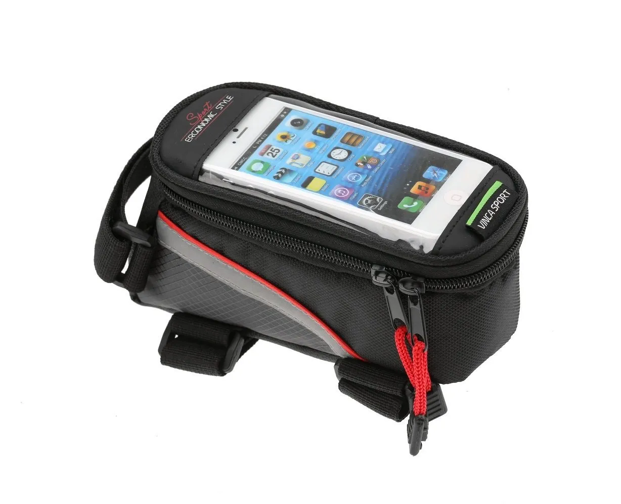 Велосумка на раму FB 07L black/red
