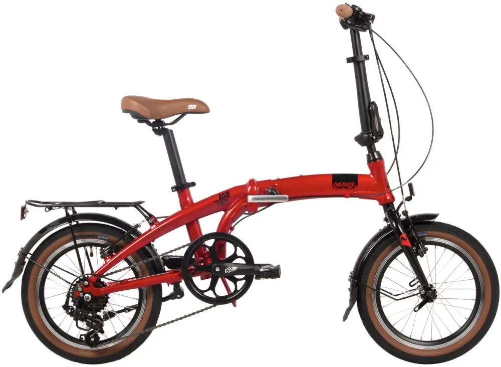 Велосипед NOVATRACK 16" TOWN  красный складной