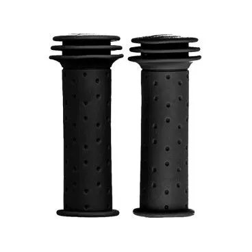 Грипсы детские, резиновые, длина 102мм, черные, инд.уп.Vinca Sport